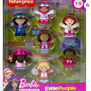 Barbie Little People Set with Pink and Blue Outfits
